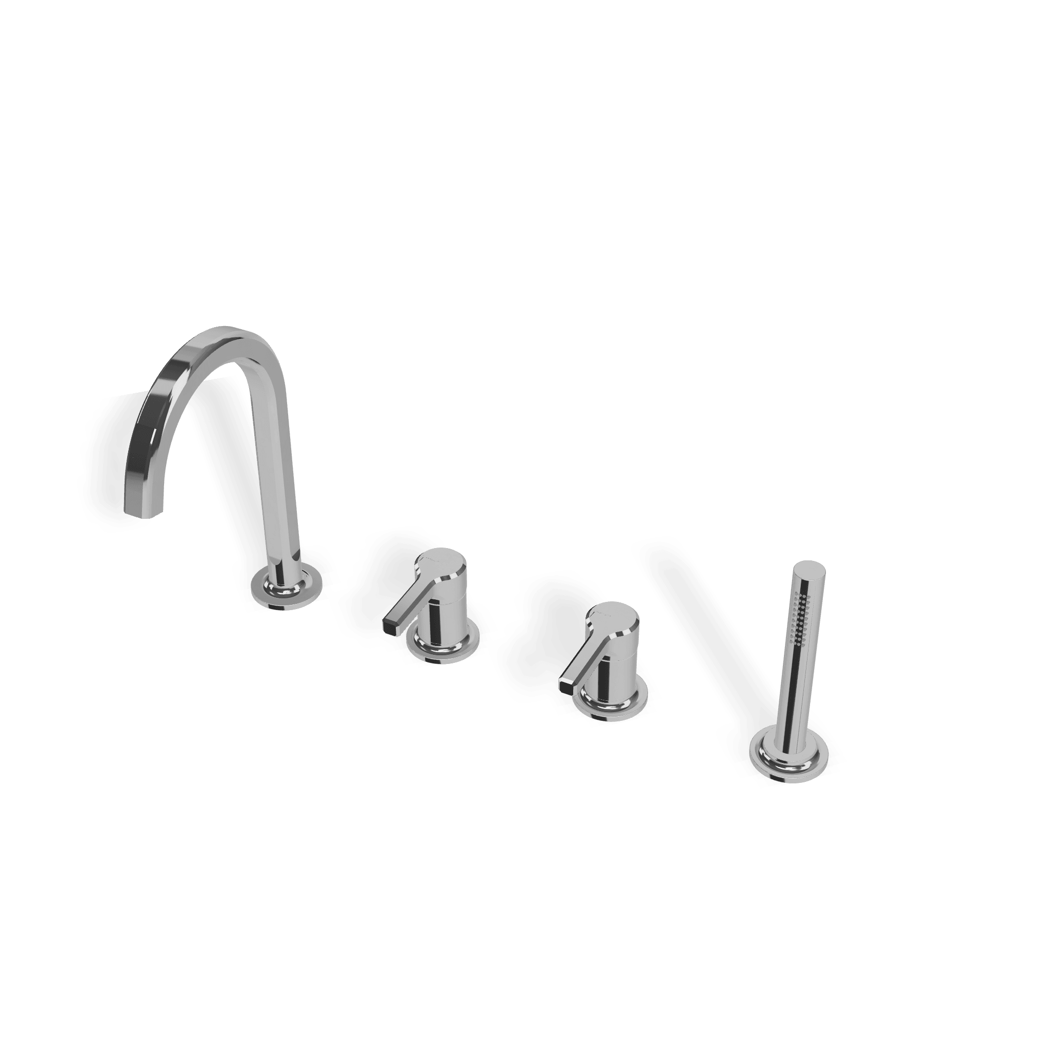 Смеситель на борт ванны на 4 отверстия Aurelia