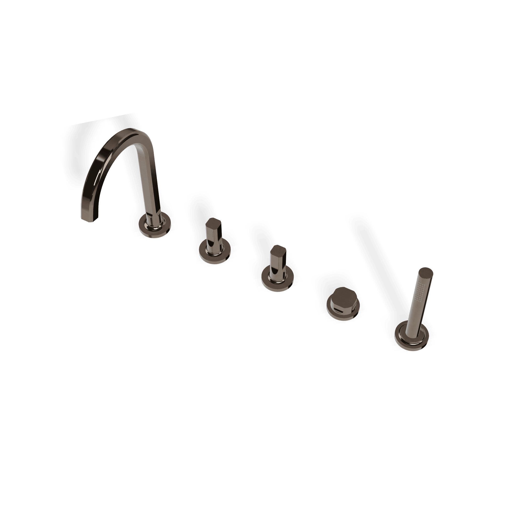 Смеситель на борт ванны на 5 отверстий Appia