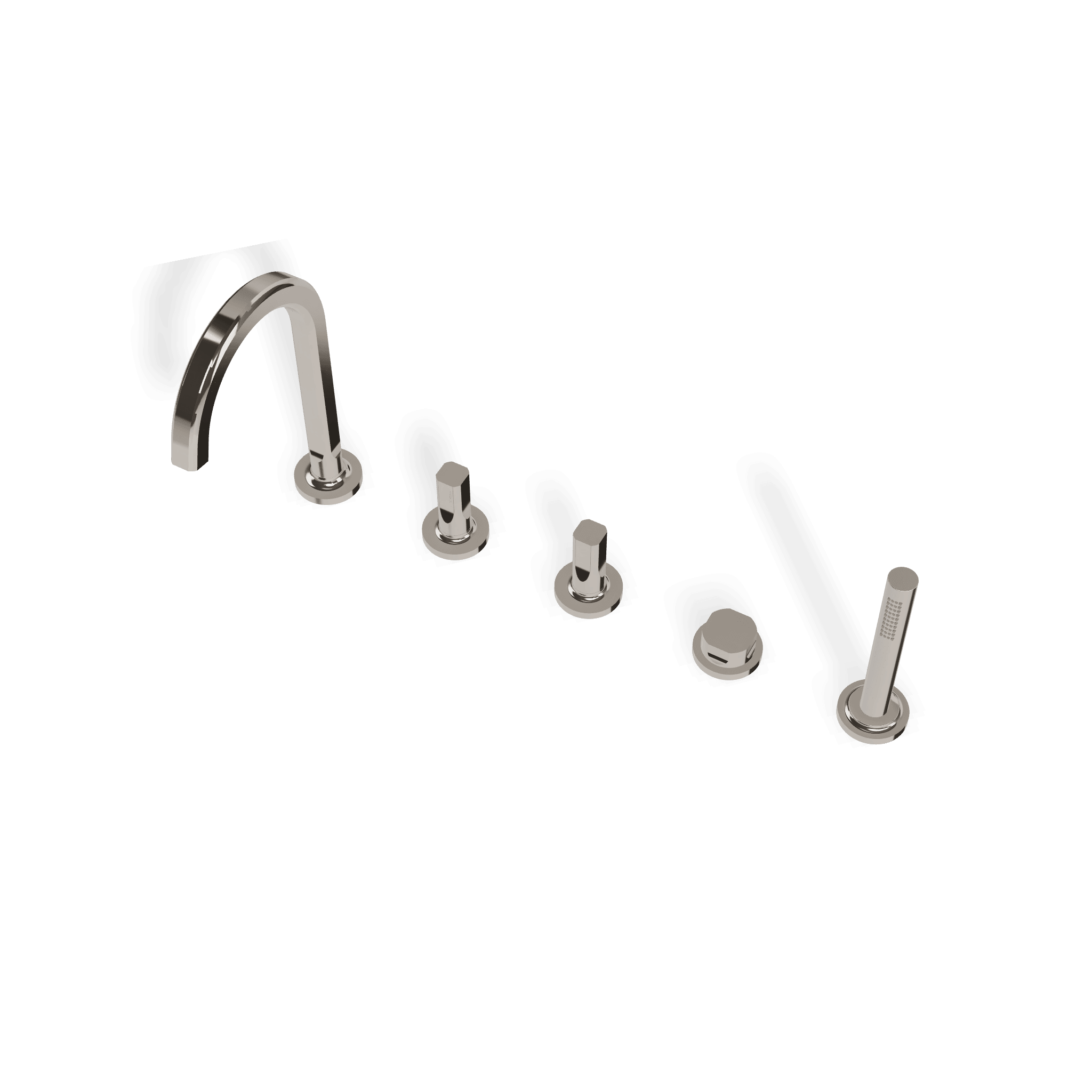 Смеситель на борт ванны на 5 отверстий Appia