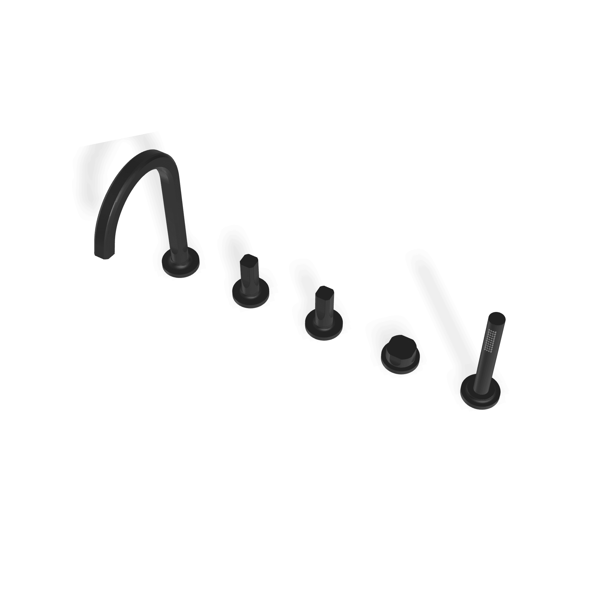 Смеситель на борт ванны на 5 отверстий Appia