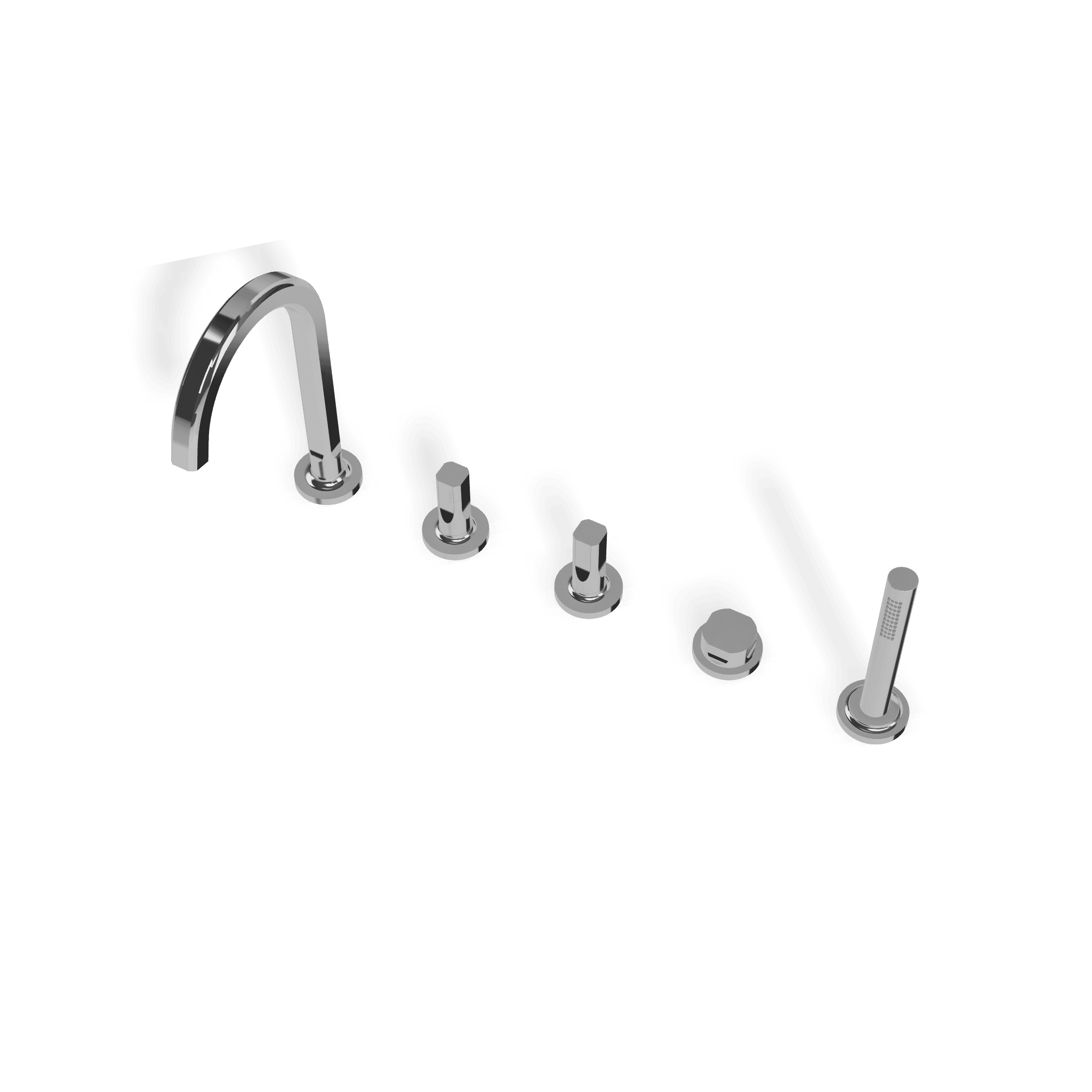 Смеситель на борт ванны на 5 отверстий Appia