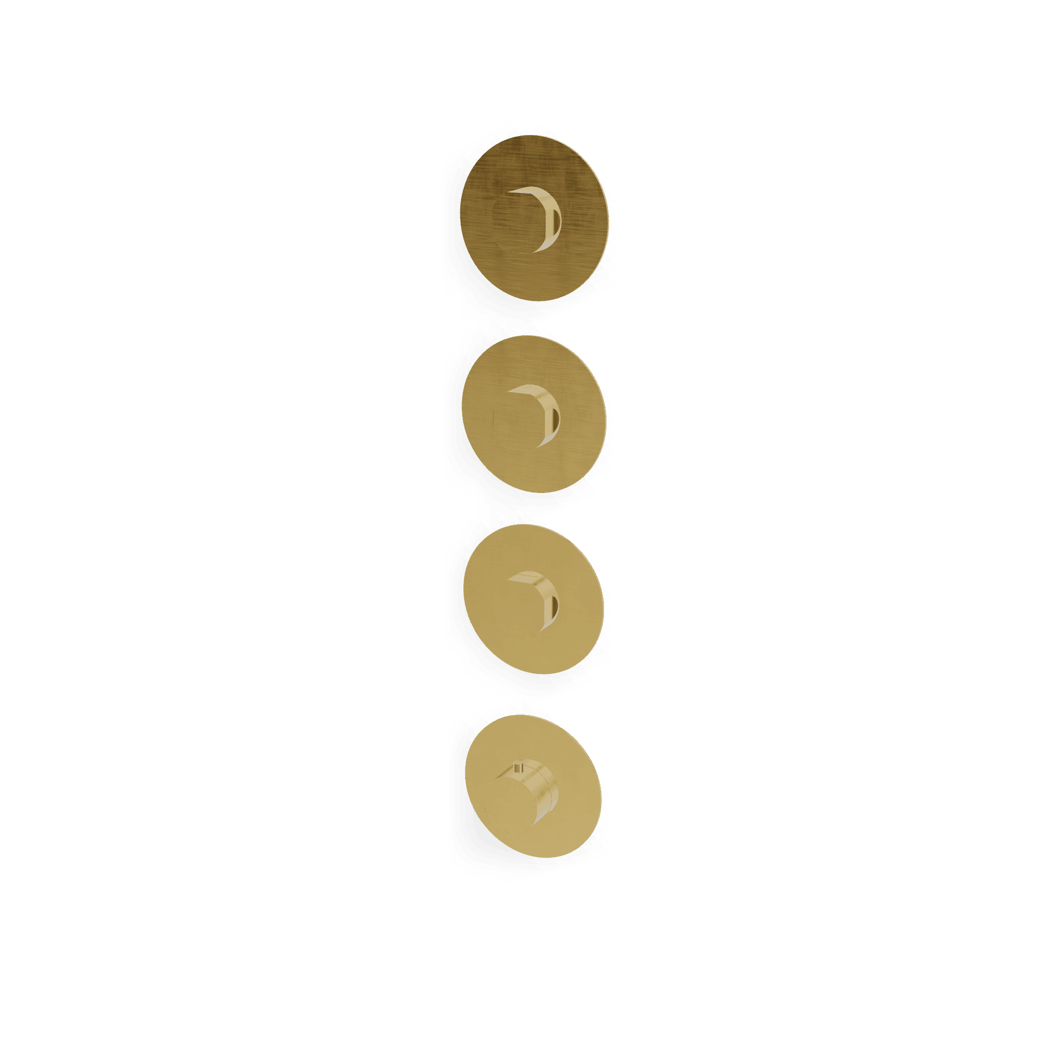 Внешняя часть термостатического смесителя для душа на 3 потребителя Appia