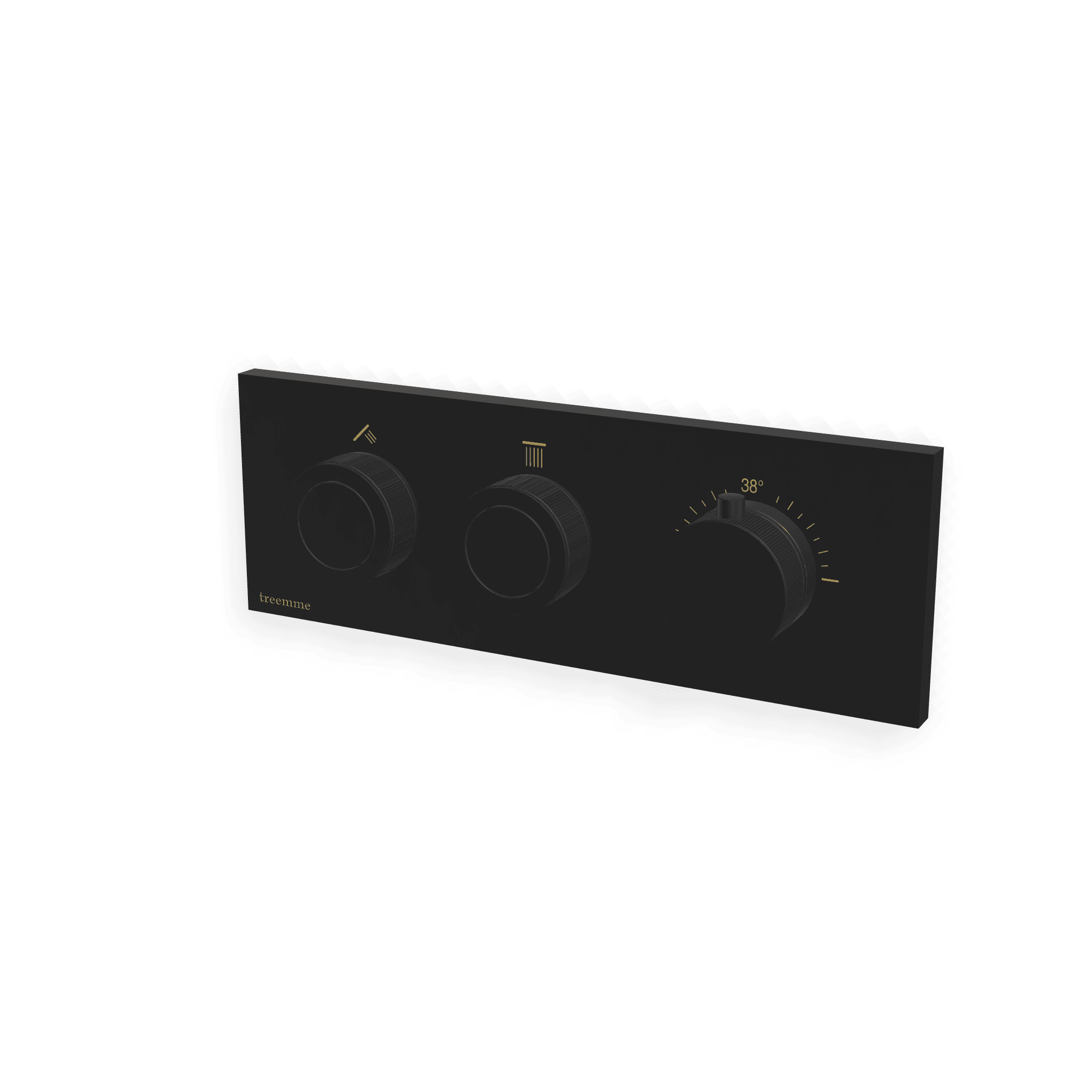 Внешняя часть термостатического смесителя для душа на 2 потребителя W-Smart