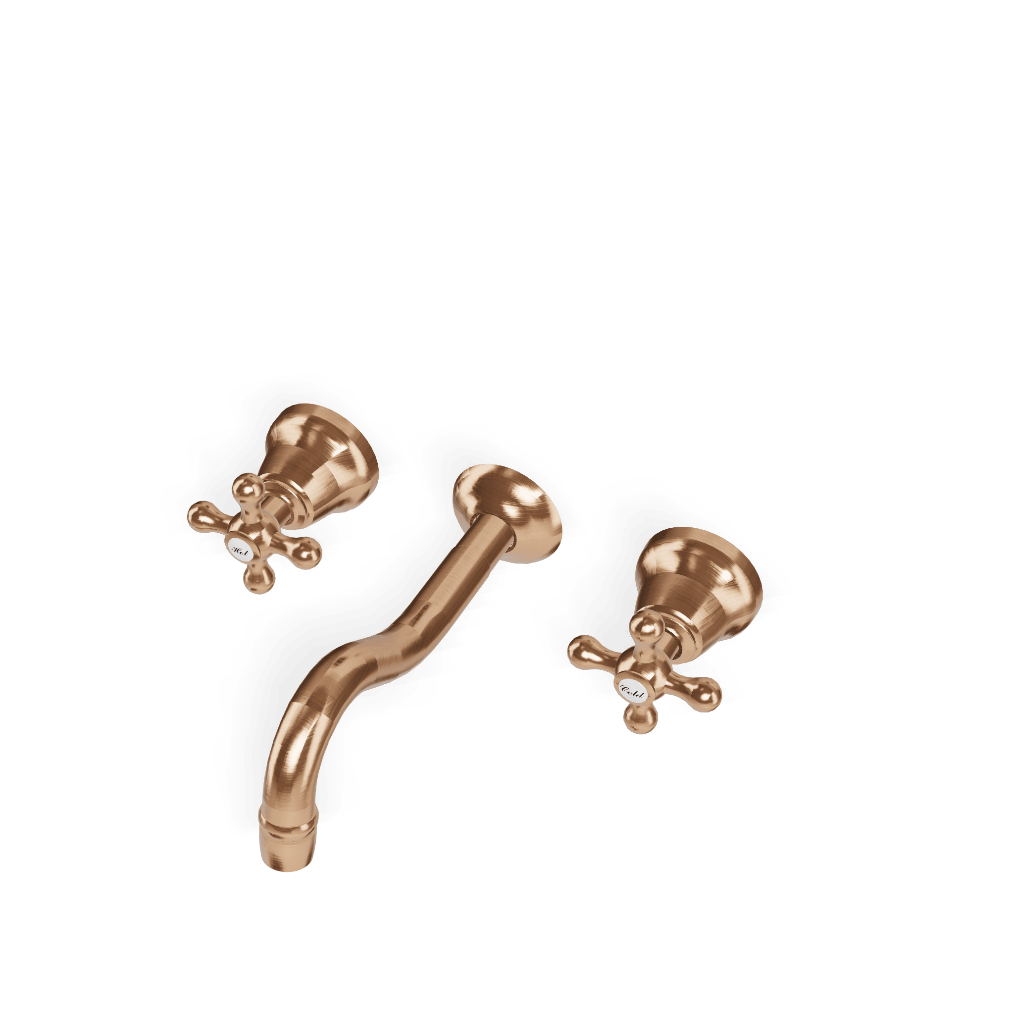 Внешняя часть смесителя для раковины на 3 отверстия из стены 210 мм Romantica