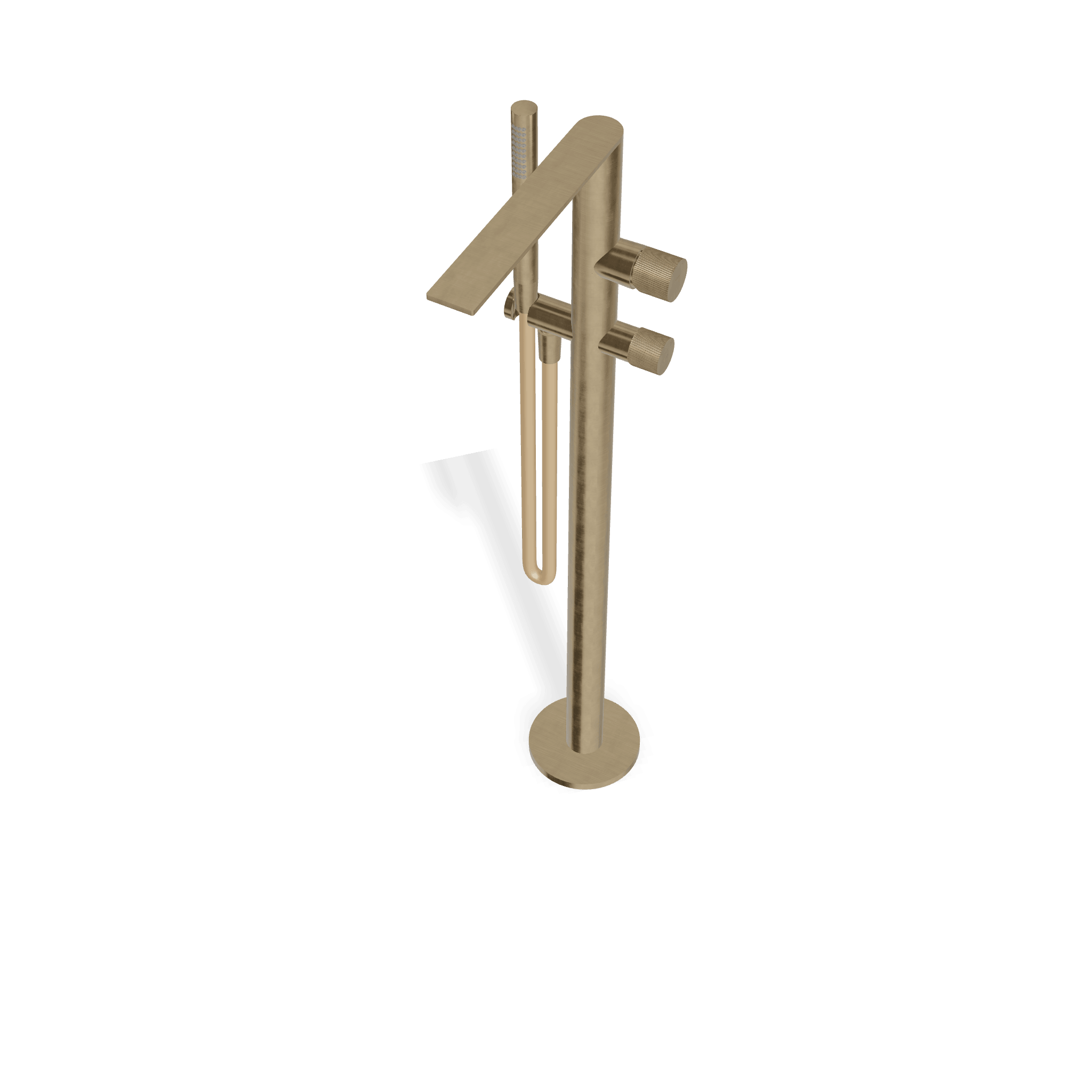 Внешняя часть напольного смесителя для ванны с 2 ручками 849 мм 3.6