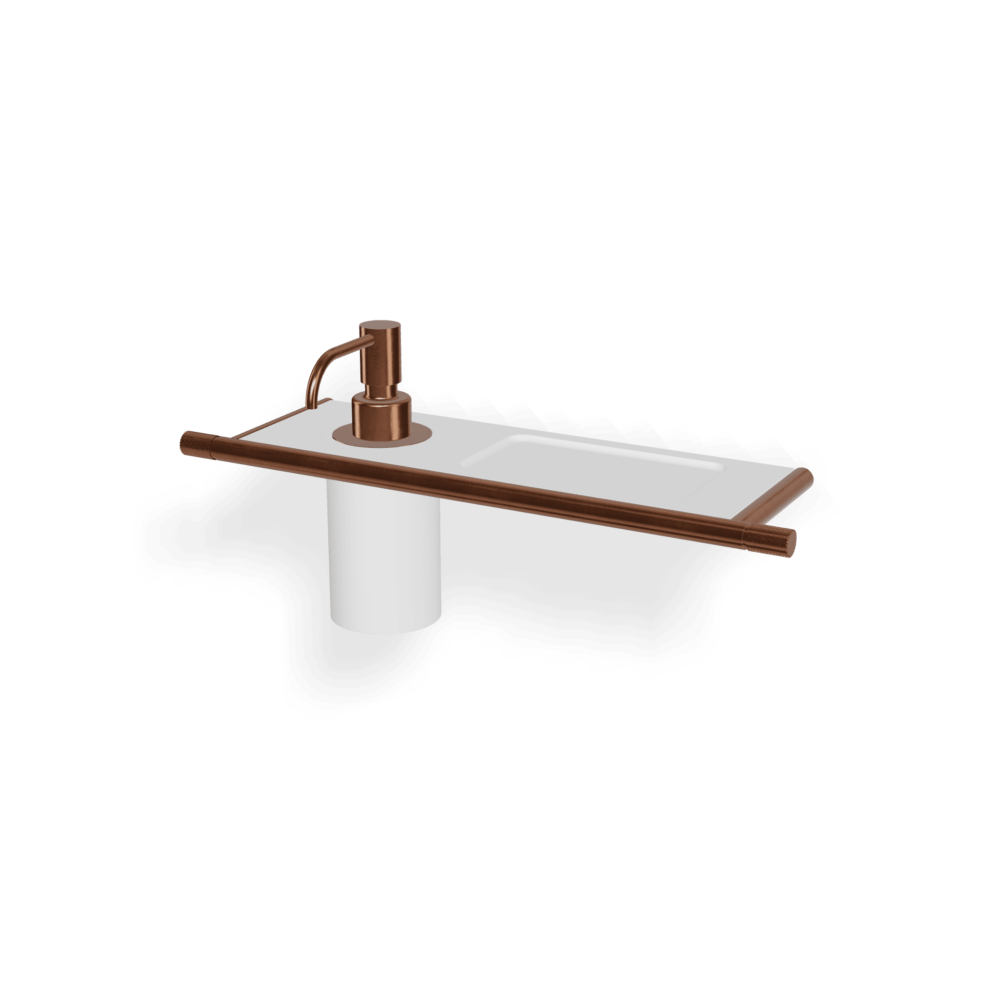 Полка со встроенным дозатором жидкого мыла 22mm