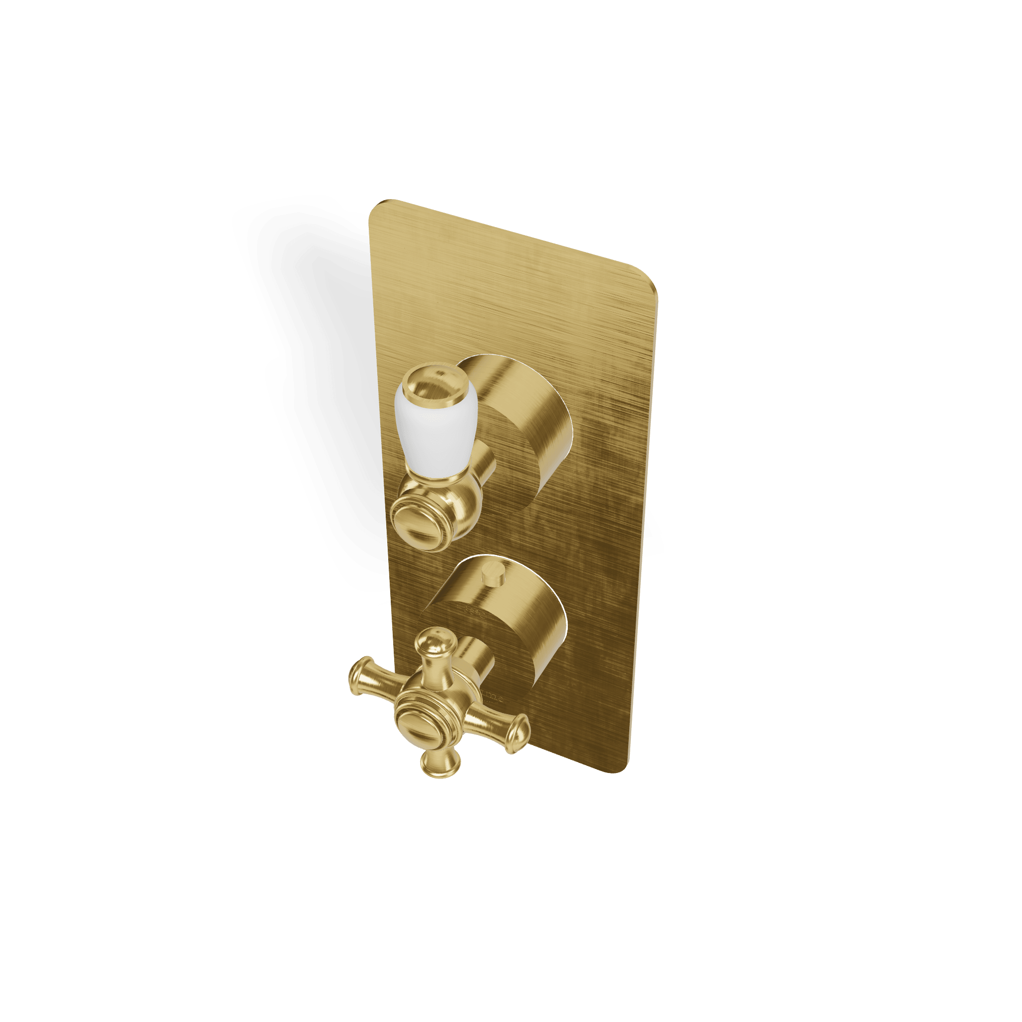 Внешняя часть термостатического смесителя на 2 потребителя Old Italy