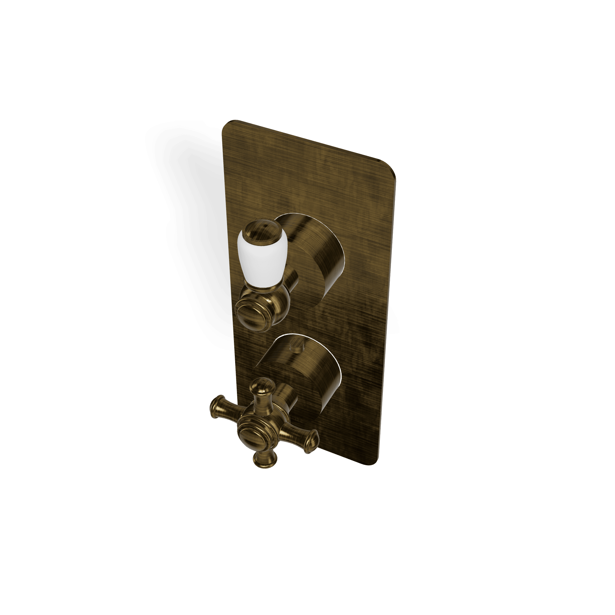 Внешняя часть термостатического смесителя на 2 потребителя Old Italy