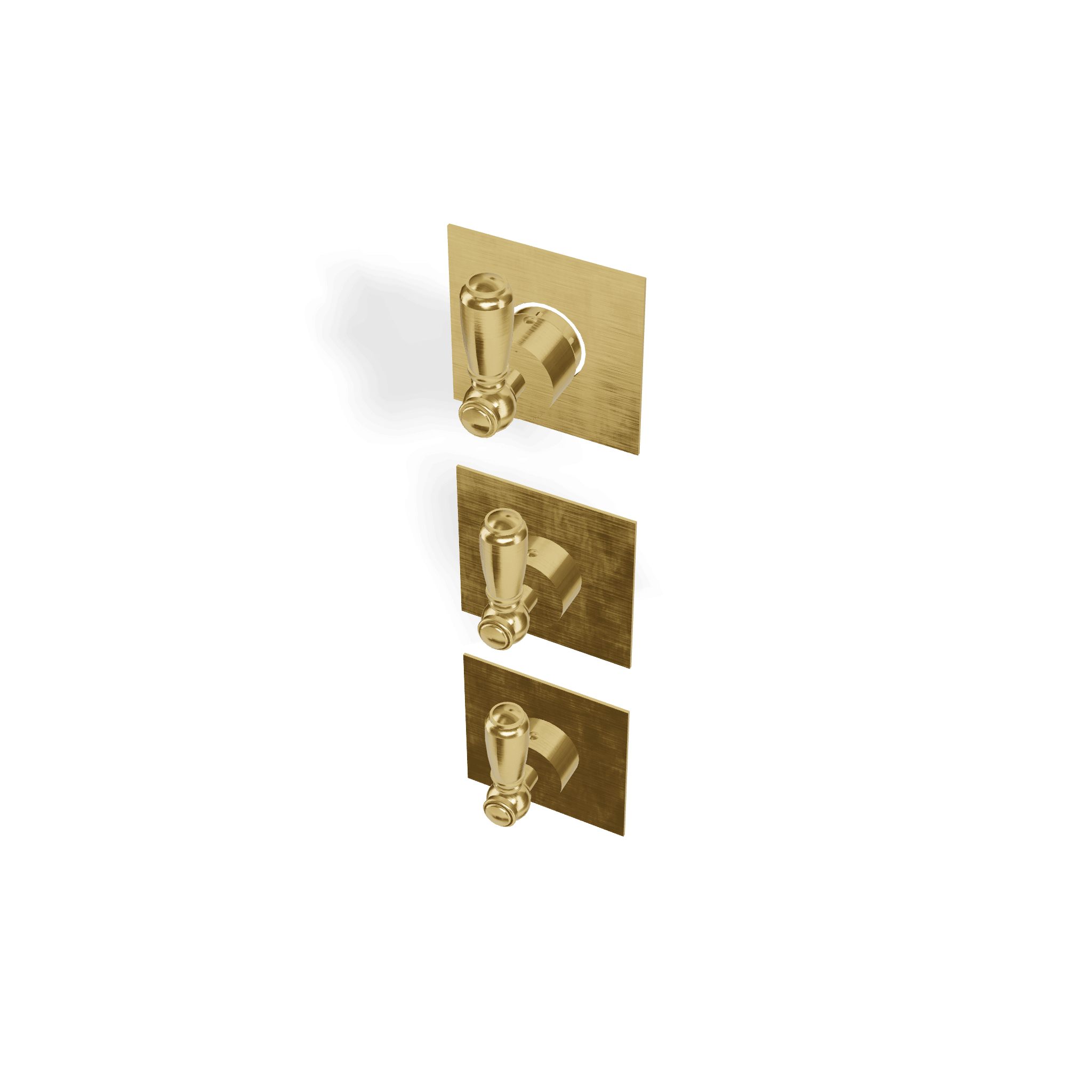 Внешняя часть термостатического смесителя для душа на 2 потребителя Old Italy