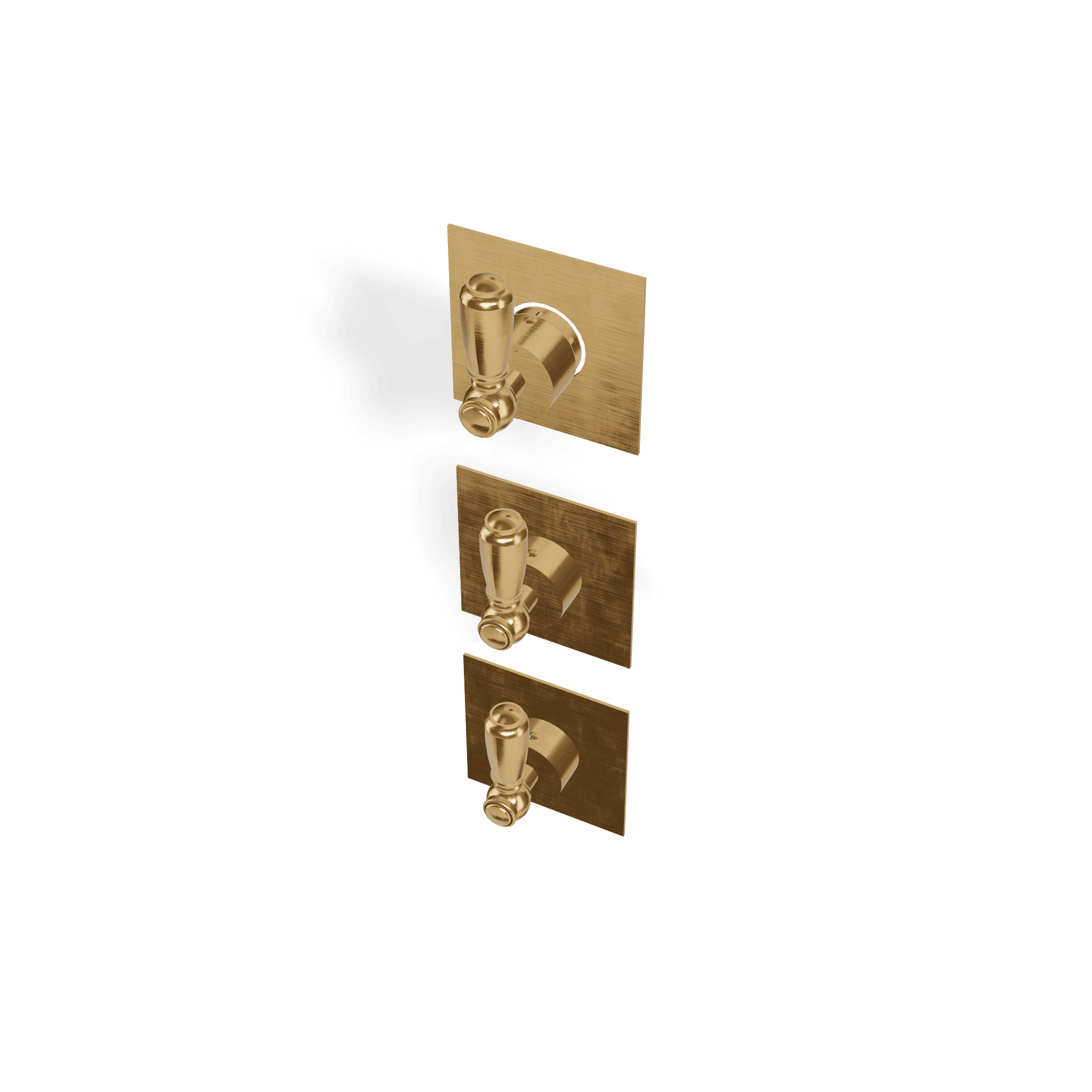 Внешняя часть термостатического смесителя для душа на 2 потребителя Old Italy