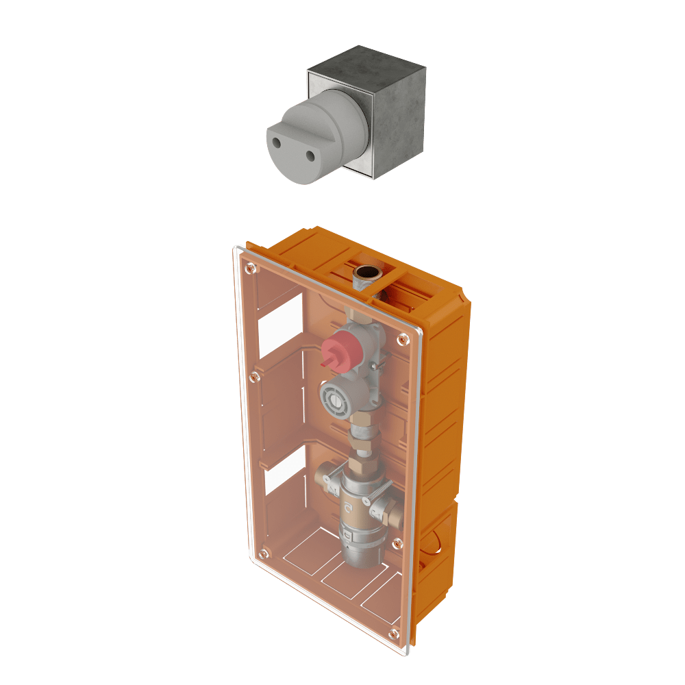 Встраиваемый модуль электронного термостатического смесителя для раковины