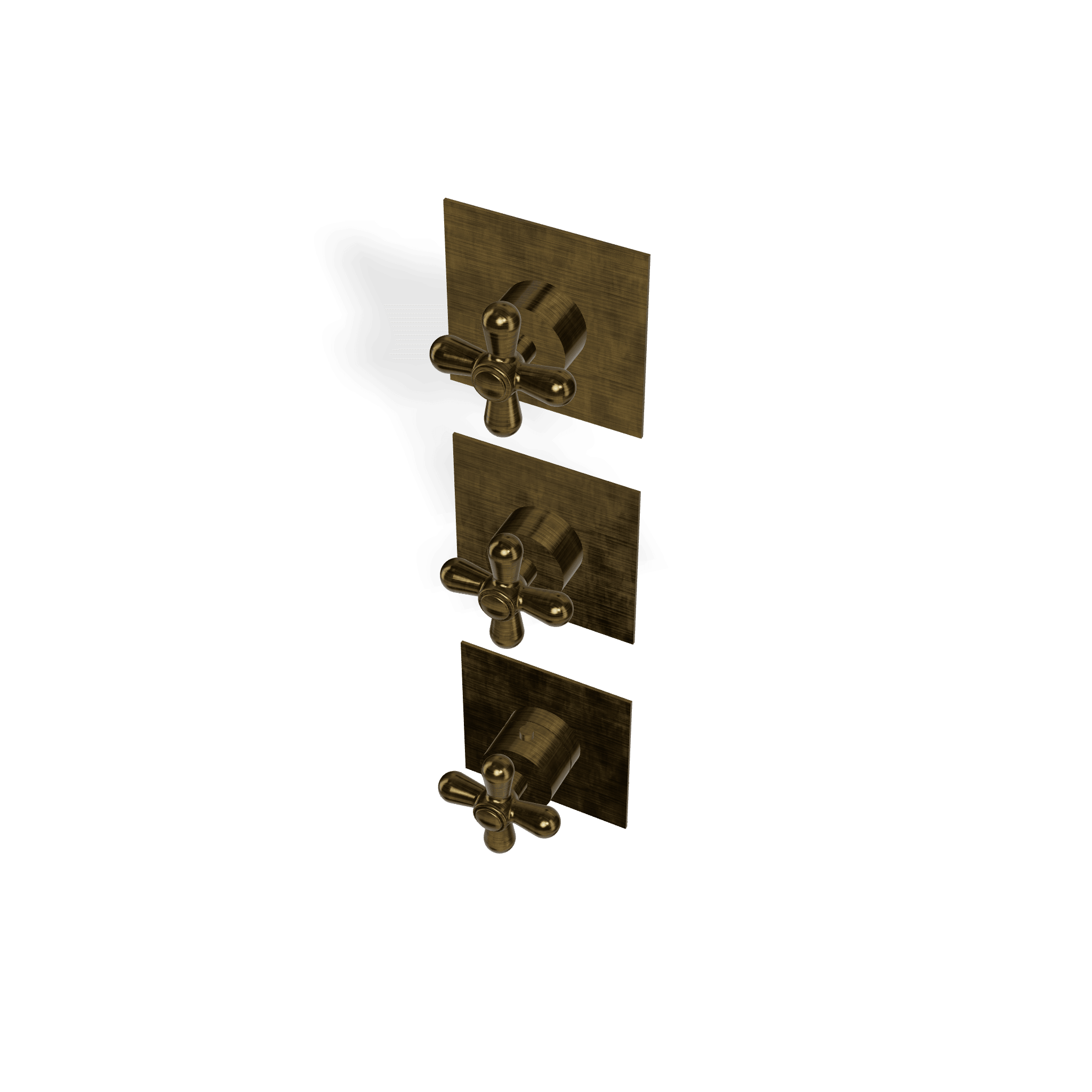 Внешняя часть термостатического смесителя для душа на 2 потребителя Romantica