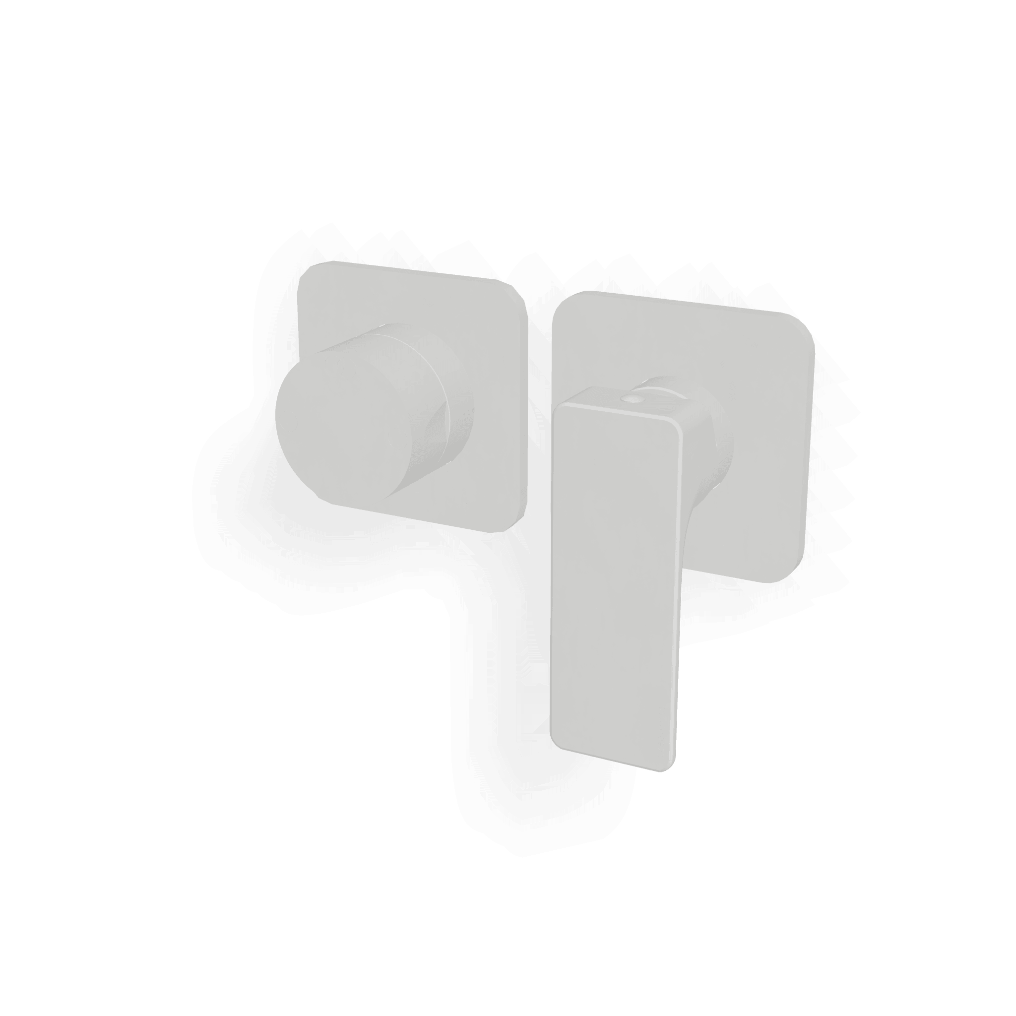 Внешняя часть смесителя для душа на 2 потребителя Hask