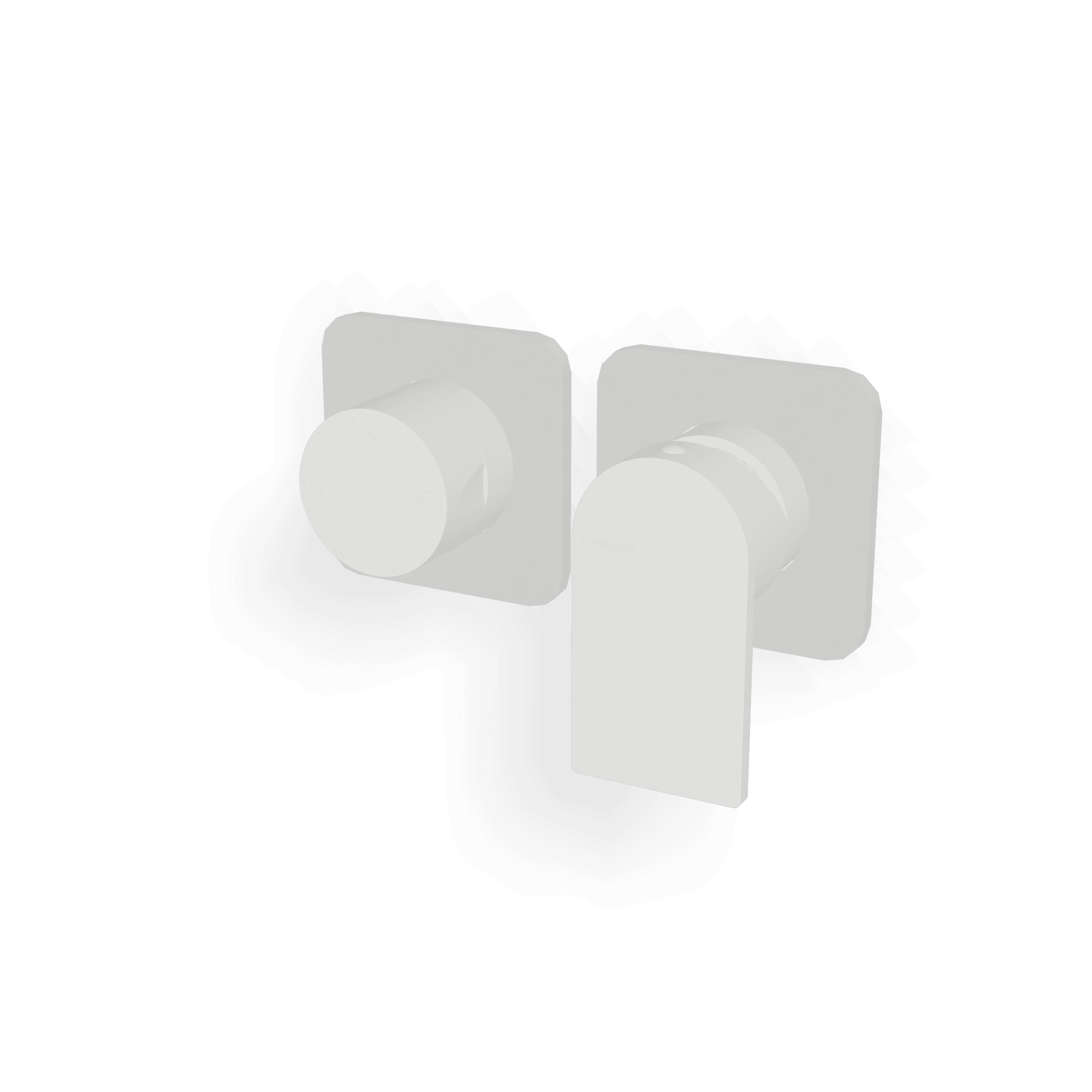 Внешняя часть смесителя для душа на 2 потребителя Ran