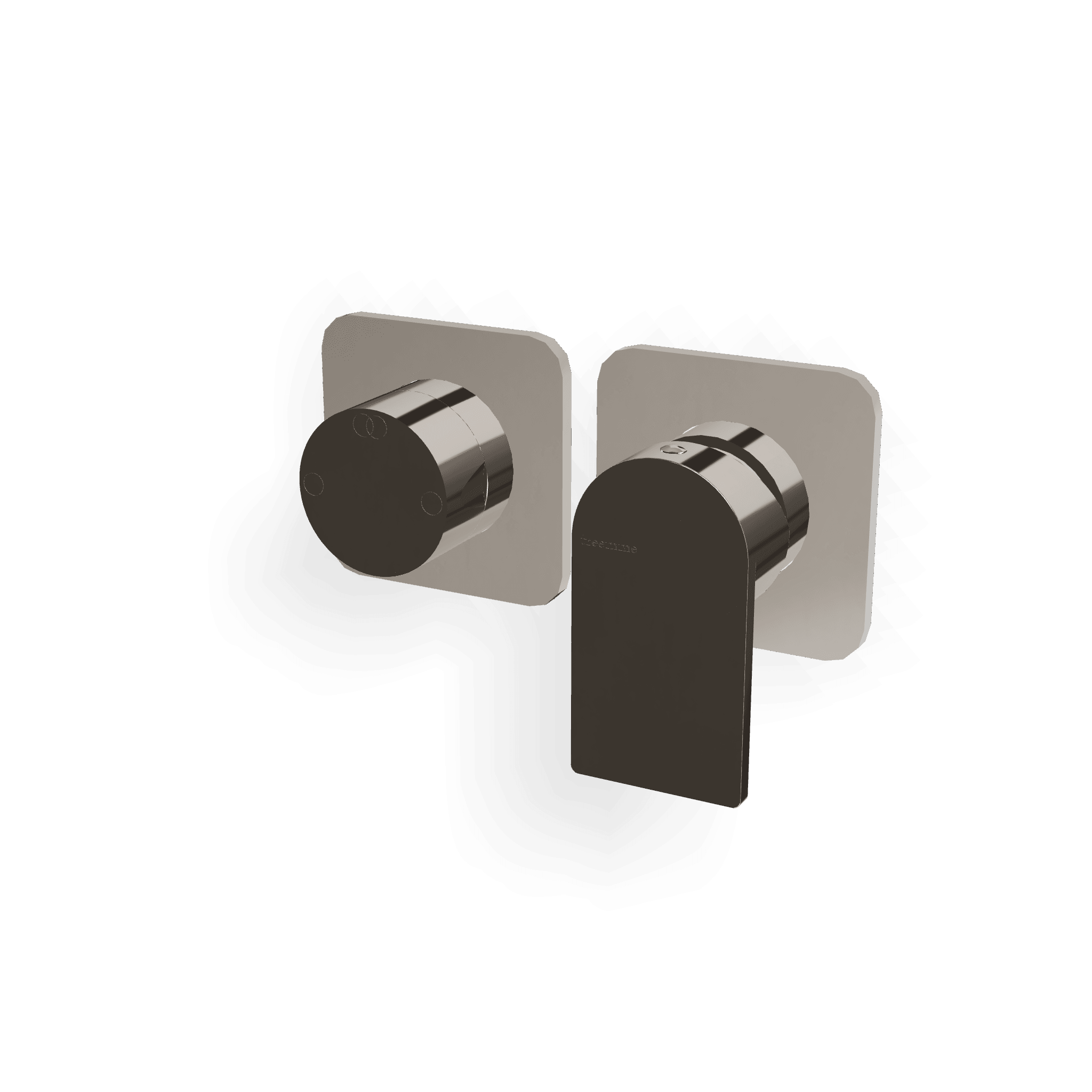 Внешняя часть смесителя для душа на 2 потребителя Ran