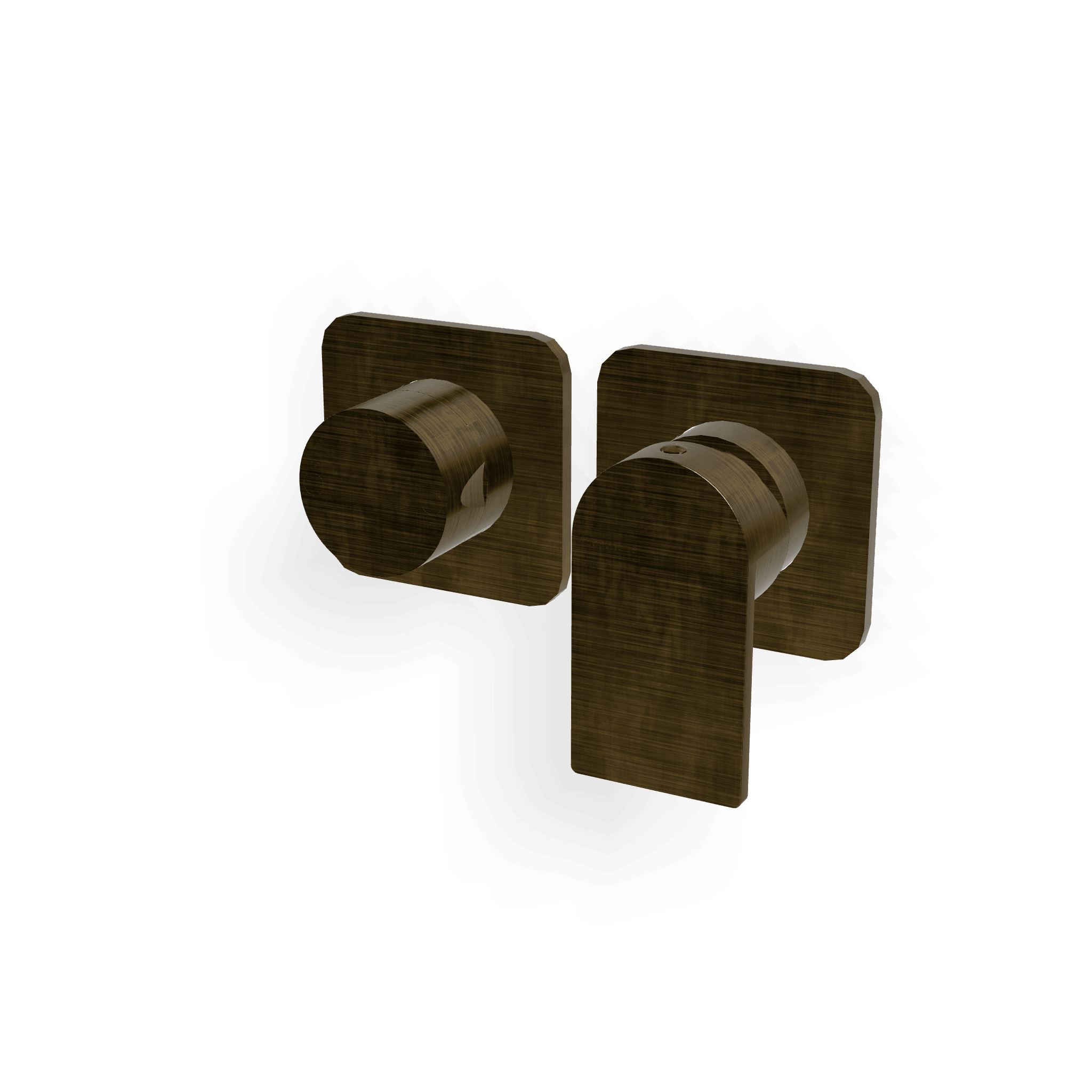 Внешняя часть смесителя для душа на 2 потребителя Ran