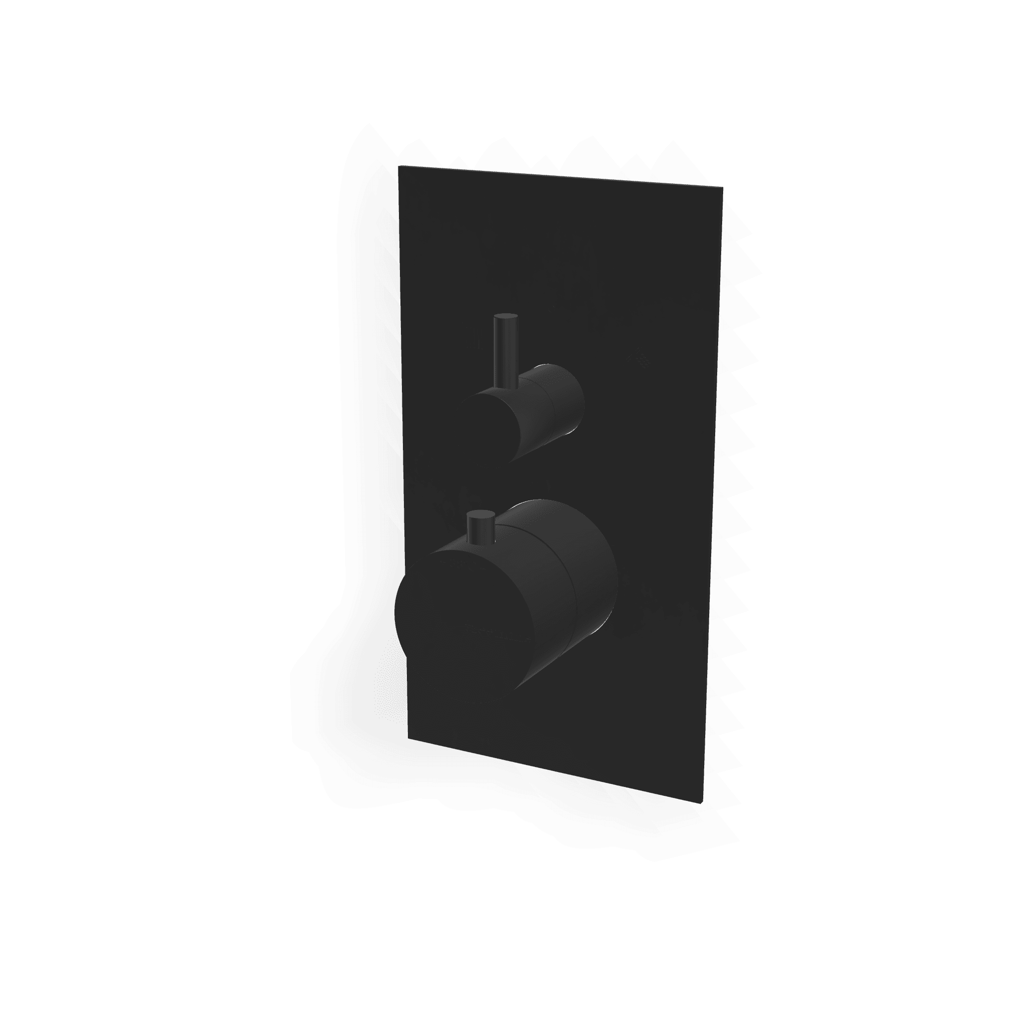 Внешняя часть термостатического смесителя на 2 выхода с поворотным переключателем