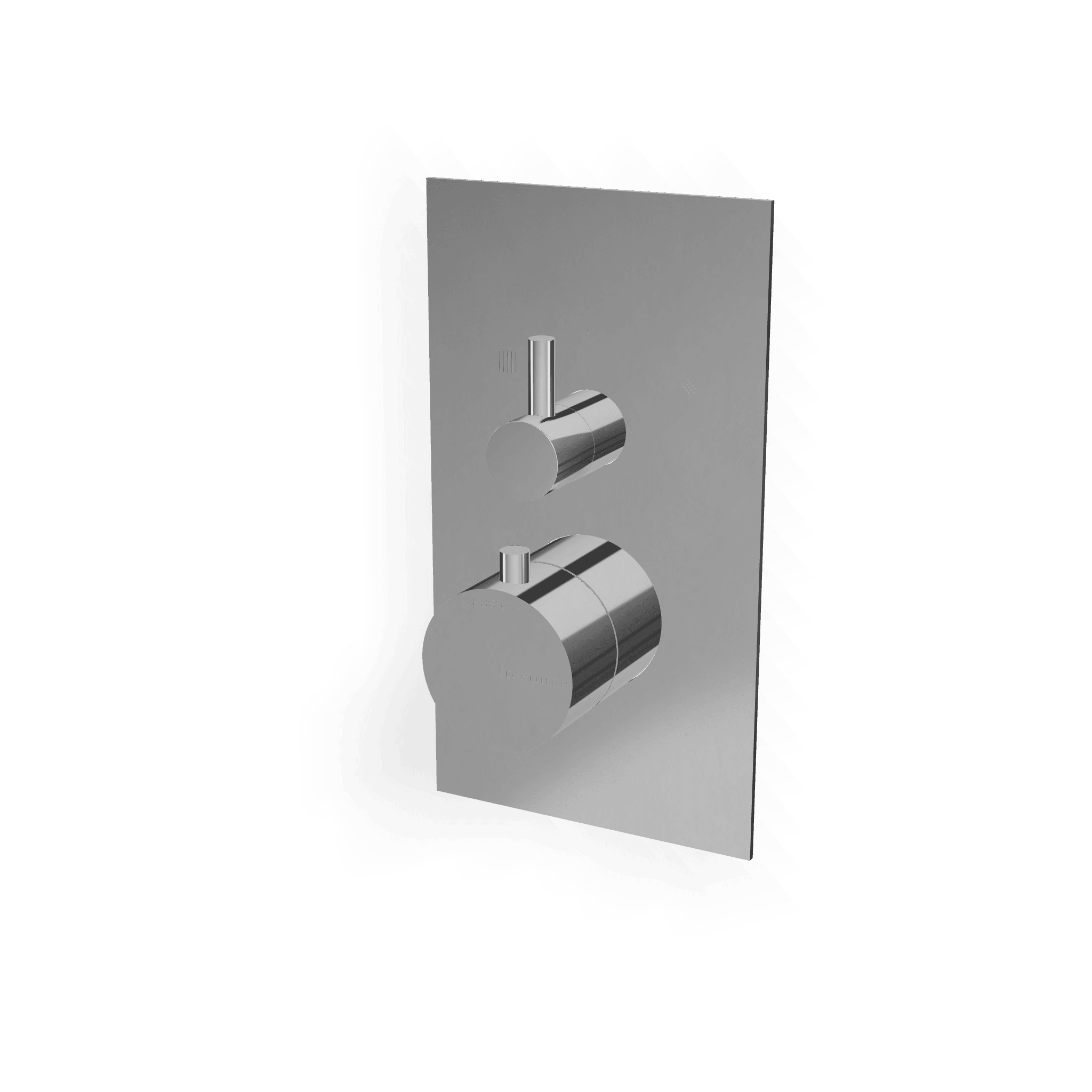 Внешняя часть термостатического смесителя на 2 выхода с поворотным переключателем