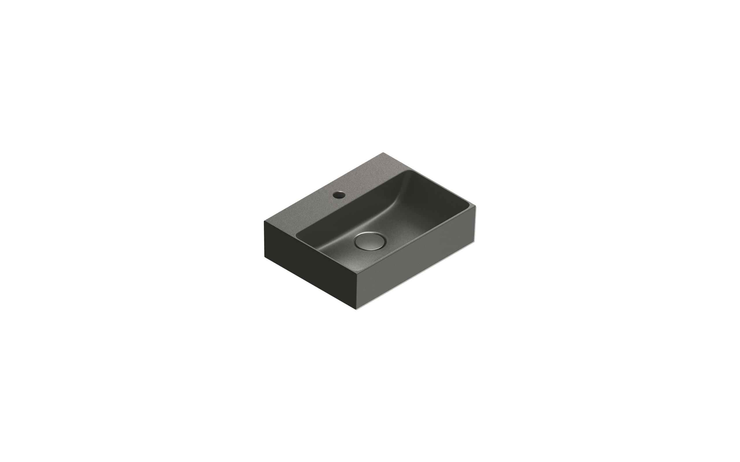 PREMIUM Раковина 45x35, покрытие cataglaze+, черная матовая